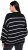 Ulla Popken Oversized Striped Balloon Sleeve Sweater Black - Mikiny & mikiny bez kapucne - 