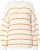 Ulla Popken Oversized Striped Balloon Sleeve Sweater Off-White - Mikiny & mikiny bez kapucne - 