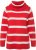 Ulla Popken Stripe Fine Knit Turtleneck Sweater Light Red - Mikiny & mikiny bez kapucne - 