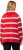 Ulla Popken Stripe Fine Knit Turtleneck Sweater Light Red - Mikiny & mikiny bez kapucne - 