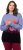Ulla Popken Long Sleeve Knit Mountain Range Sweater Bright Purple - Mikiny & mikiny bez kapucne - 