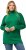 Ulla Popken Contrast Braid Turtleneck Sweater Emerald Green - Mikiny & mikiny bez kapucne - 