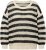 Ulla Popken Striped Long Sleeve Crocheted Sweater Vanilla - Mikiny & mikiny bez kapucne - 