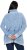 Ulla Popken Blanket Stitch Oversized Turtleneck Sweater Dove Blue - Mikiny & mikiny bez kapucne - 