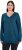 Ulla Popken Soft Fine Knit Pullover V-Neck Sweatshirt Teal - Mikiny & mikiny bez kapucne - 