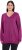 Ulla Popken Soft Fine Knit Pullover V-Neck Sweatshirt Dark Lilac - Mikiny & mikiny bez kapucne - 