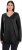 Ulla Popken Casual V-Neck Long Sleeve Sweater Black - Mikiny & mikiny bez kapucne - 