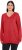 Ulla Popken Casual V-Neck Long Sleeve Sweater Salsa - Mikiny & mikiny bez kapucne - 