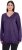 Ulla Popken Casual V-Neck Long Sleeve Sweater Deep Violet - Mikiny & mikiny bez kapucne - 
