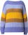 Ulla Popken Colorful Chunky Striped Sweater Lavender - Mikiny & mikiny bez kapucne - 