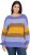 Ulla Popken Colorful Chunky Striped Sweater Lavender - Mikiny & mikiny bez kapucne - 