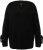 Ulla Popken Lace-Up Cuff Long Sleeve V-Neck Sweater Black - Mikiny & mikiny bez kapucne - 