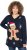 Ulla Popken Gingerbread Man Christmas Sweater Navy - Mikiny & mikiny bez kapucne - 