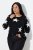 Ulla Popken Glitter Stars Soft Knit Sweater Black - Mikiny & mikiny bez kapucne - Pohodlné mikiny, hoodie a pletené svetre