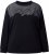 Ulla Popken Tulle Panel Sweatshirt Black - Mikiny & mikiny bez kapucne - 