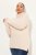 Ulla Popken Turtleneck Ribbed Trim Long Sleeve Sweater Nature Melange - Mikiny & mikiny bez kapucne - Pohodlné mikiny, hoodie a pletené svetre