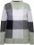 Ulla Popken Grand Check Long Sleeve Sweater Sage Green - Mikiny & mikiny bez kapucne - 