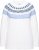 Ulla Popken Norwegian-Inspired Long Sleeve Knit Sweater Snow White - Mikiny & mikiny bez kapucne - 