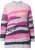 Ulla Popken Landscape Stripe Sweater Light Grey Melange - Mikiny & mikiny bez kapucne - 