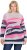 Ulla Popken Landscape Stripe Sweater Light Grey Melange - Mikiny & mikiny bez kapucne - 