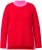 Ulla Popken Color Block Long Sleeve Sweater Lychee - Mikiny & mikiny bez kapucne - 