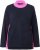 Ulla Popken Color Block Long Sleeve Sweater Ink Blue - Mikiny & mikiny bez kapucne - 