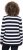 Ulla Popken Striped Polo Collar Long Sleeve Sweater Navy - Mikiny & mikiny bez kapucne - 