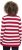 Ulla Popken Striped Polo Collar Long Sleeve Sweater Ruby Red - Mikiny & mikiny bez kapucne - 