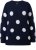 Ulla Popken Fluffy Polka Dot Sweater Ink Blue - Mikiny & mikiny bez kapucne - 