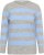 Kaffe Curve Niela Pruhovaný sveter Svetlosivá/Modrá - Svetre & pleteniny - 