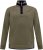 D555 Leicester 2 Quarter Neck Fleece Sweatshirt Khaki - Mikiny & mikiny bez kapucne - Mikiny & Mikiny s Kapucňou 2XL-12XL