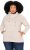 Ulla Popken Drawstring Collar Long Sleeve Sweatshirt Nature Melange - Mikiny & mikiny bez kapucne - 