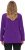 Ulla Popken Modular Fleece Zip Front Jacket Dark Plum - Mikiny & mikiny bez kapucne - 