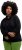 Ulla Popken Gathered Sleeve Oversized Fit Sweatshirt Black - Mikiny & mikiny bez kapucne - 
