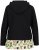 Ulla Popken Ruffle Hem A-line Fit Hooded Sweatshirt Black - Mikiny & mikiny bez kapucne - 