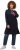 Ulla Popken Extra Long Abstract Graphic Hoodie Navy - Mikiny & mikiny bez kapucne - 