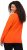 Ulla Popken Collared Long Sleeve Sweatshirt Tangerine - Mikiny & mikiny bez kapucne - 