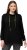 Ulla Popken GLOW Lettered Collared Sweatshirt Black - Mikiny & mikiny bez kapucne - 