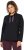 Ulla Popken Stand-Up Collar Long Sleeve Sweatshirt Black - Mikiny & mikiny bez kapucne - 