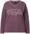 Ulla Popken Texas Contrast Stitching Sweatshirt Dark Ruby - Mikiny & mikiny bez kapucne - 