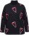 Ulla Popken Candy Cane Graphic Sweatshirt Black - Mikiny & mikiny bez kapucne - 