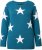 Ulla Popken Glitter Stars Soft Knit Sweater Petrol - Mikiny & mikiny bez kapucne - 