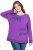 Ulla Popken Magnifique Split Style Sweatshirt Purple - Mikiny & mikiny bez kapucne - 