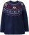 Ulla Popken Norwegian Style Christmas Sweater Blue - Mikiny & mikiny bez kapucne - 