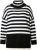 Ulla Popken Striped Stand-Up Collar Sweater Black - Mikiny & mikiny bez kapucne - 