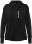 Ulla Popken HYPRAR Zip Front Hooded Stretch Sweatshirt Black - Mikiny & mikiny bez kapucne - 
