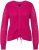 Ulla Popken Shaker Stitch Cropped Gathered Sweater Fuchsia Pink - Mikiny & mikiny bez kapucne - 