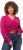 Ulla Popken Shaker Stitch Cropped Gathered Sweater Fuchsia Pink - Mikiny & mikiny bez kapucne - 