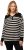 Ulla Popken Striped Troyer Collar Sweater Black - Mikiny & mikiny bez kapucne - 
