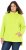 Ulla Popken Embossed Letter Sweatshirt Lime - Mikiny & mikiny bez kapucne - 